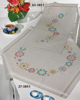 Kit da ricamo Fiori felici XXX 40 x 80 cm