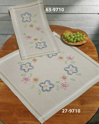 Kit Ricamo Fiori Naif 40x80 cm