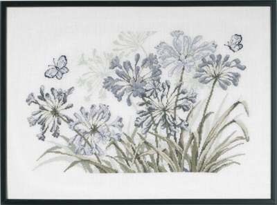 Kit Ricamo Agapanthus Grigio R5632 58 x 42 cm