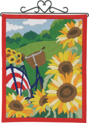 Kit Ricamo Girasoli & Bicicletta 30 x 38 cm