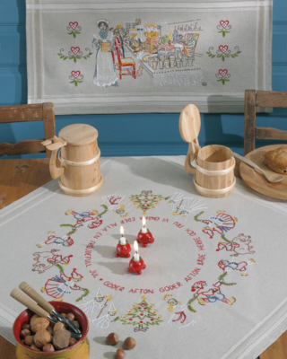 Kit da ricamo Vigilia di Natale 80 x 40 cm