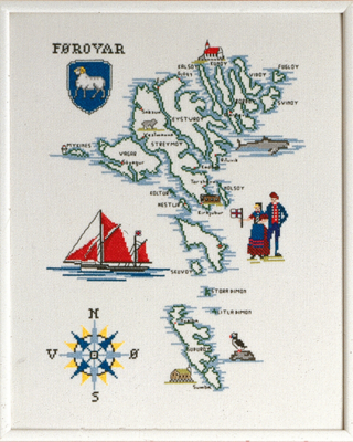 Kit per Ricamo Isole Faroe 37 x 46 cm