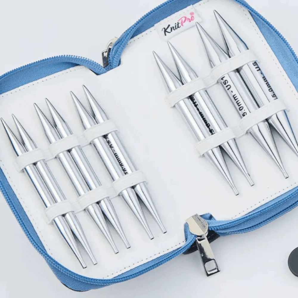 Set di Ferri Circolari Intercambiabili KnitPro Karbonz Élan 13 cm | Le Forbici Magiche