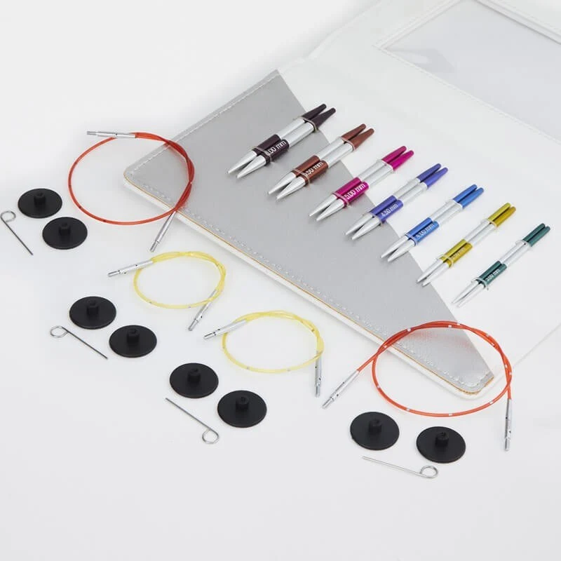 KnitPro Set Ferri Circolari In Fibra Di Carbonio - Diametro 2,0 Mm, Lunghezza 40 Cm - Leggeri E Scorrevoli Per Maglieria