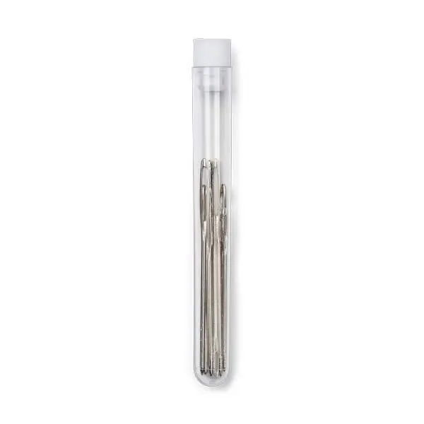Yangwen Set Di 15 Aghi Per Rammendo In Acciaio Inox – 3 Misure (5,2 Cm, 6 Cm, 7 Cm) – Occhio Extra Large – Con Bottiglia Trasparente Per Maglia E Cucito