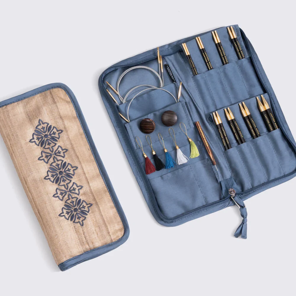 Reessy Set 13 Ferri Circolari Intercambiabili 3-10 Mm + Accessori, Custodia Inclusa, Per Maglieria