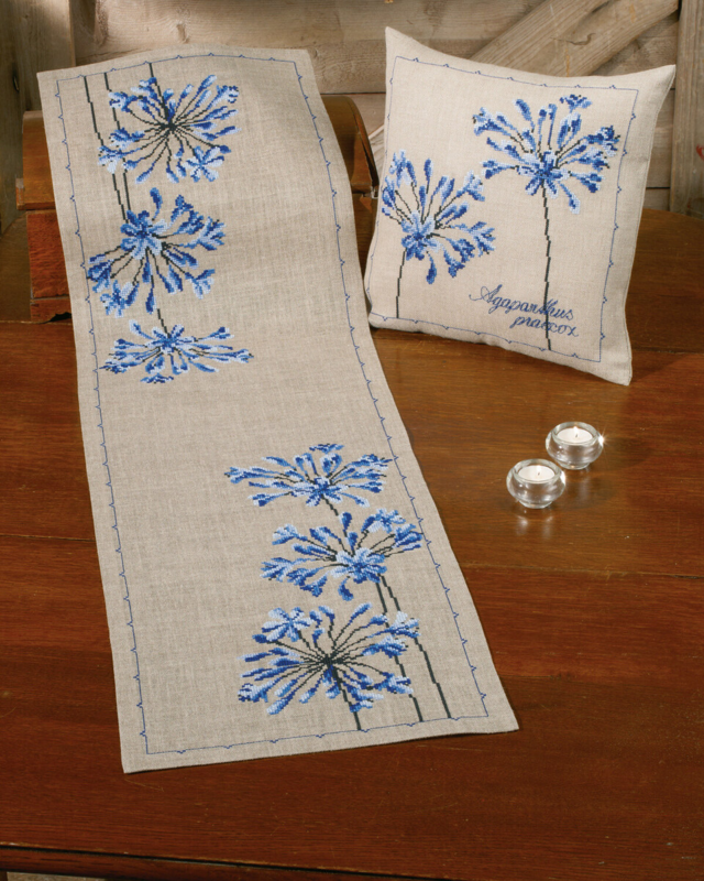 Kit da ricamo Agapanthus 37 x 127 cm