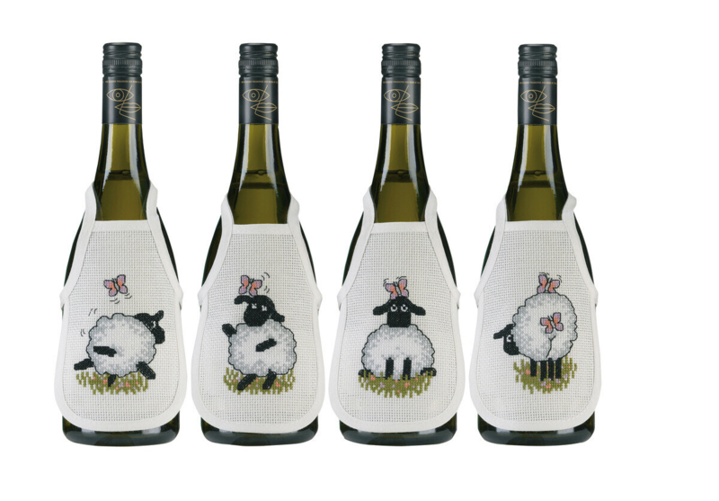 Kit Ricamo Pecora/Farfalla 0330B x 4 10 x 15 cm