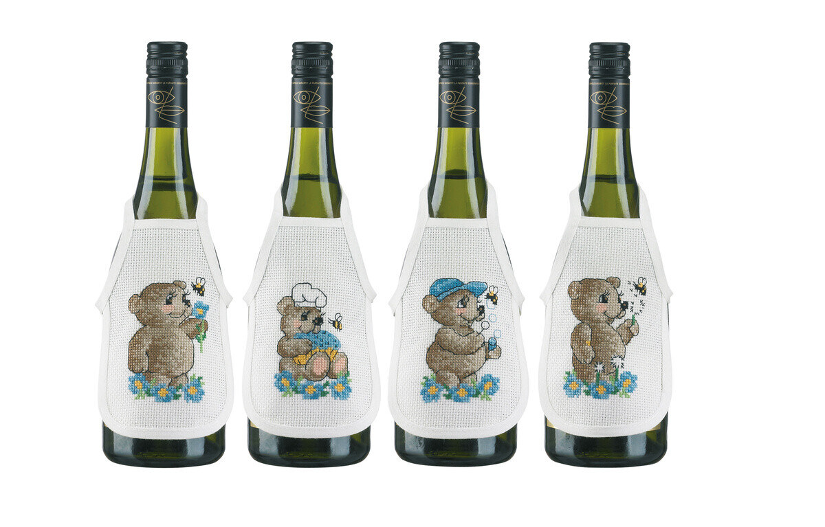 Kit da ricamo Orsetti per bambini 10 x 15 cm