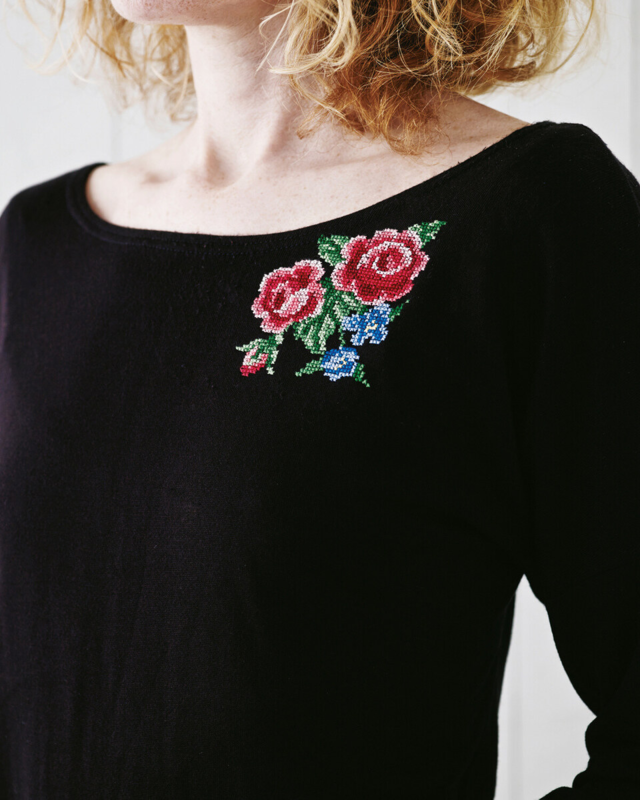 Kit Ricamo Rose 10 x 10 cm