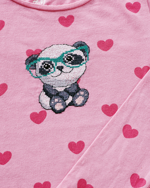 Kit Ricamo Panda 7 x 9 cm