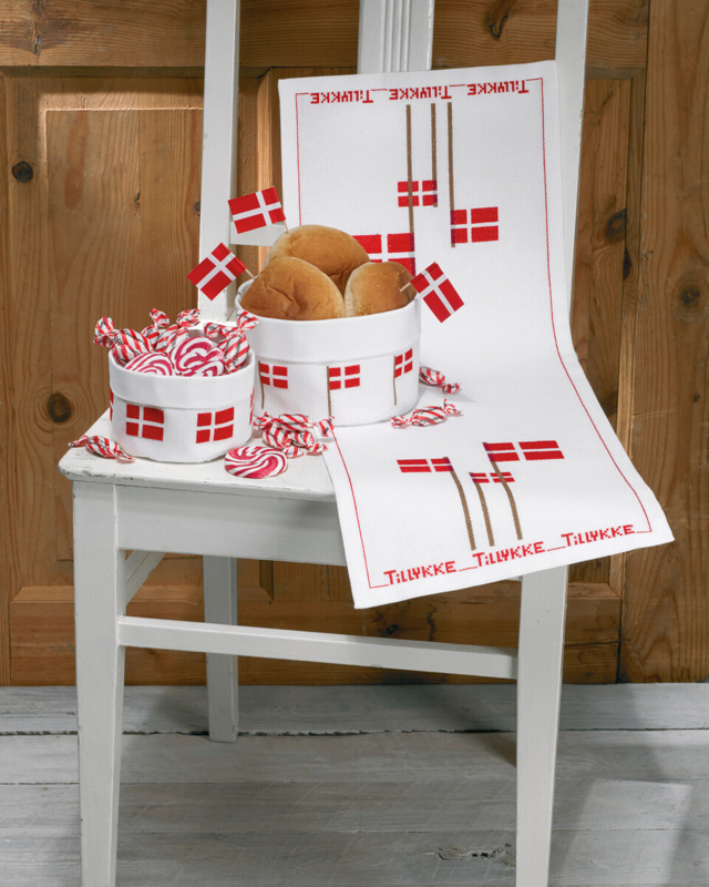 Kit da ricamo Grande cesto Bandiera 17 Ø cm