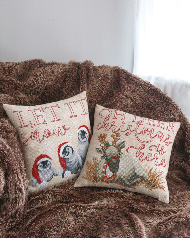 Kit da Ricamo Let it snow 40 x 40 cm