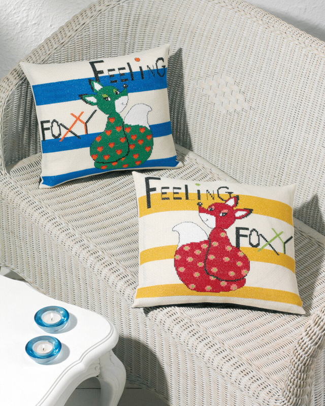 Kit da Ricamo Feeling Foxy verde 40 x 35 cm