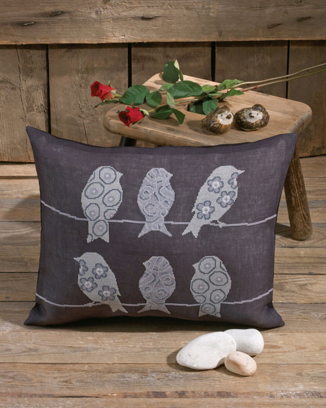 Kit Ricamo Uccelli su Aida 50x40 cm