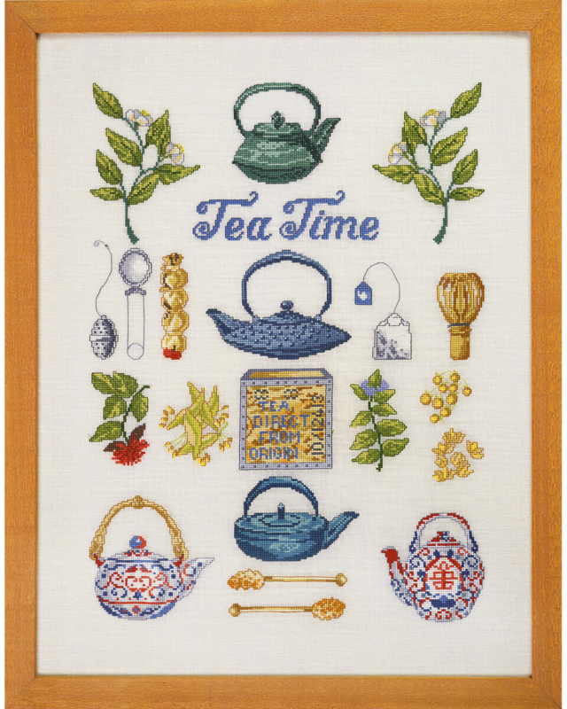Kit Ricamo Tea Time 40 x 52 cm