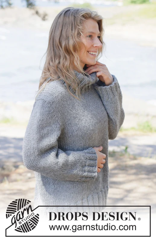 263-36 Slate Ridge Sweater by DROPS Design