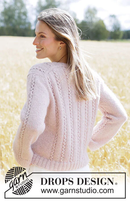 267-10 Rose Pearl Sweater by DROPS Design