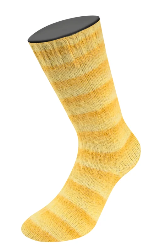 Lana Grossa Cosy Socks Soft Stripes 111 Giallo/giallo tuorlo/giallo zafferano