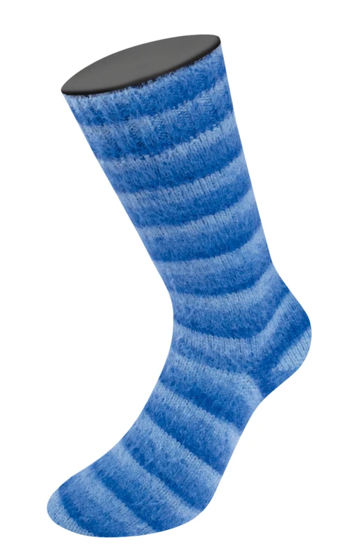Lana Grossa Cosy Socks Soft Stripes 109 Azzurro/celeste/blu/blu navy