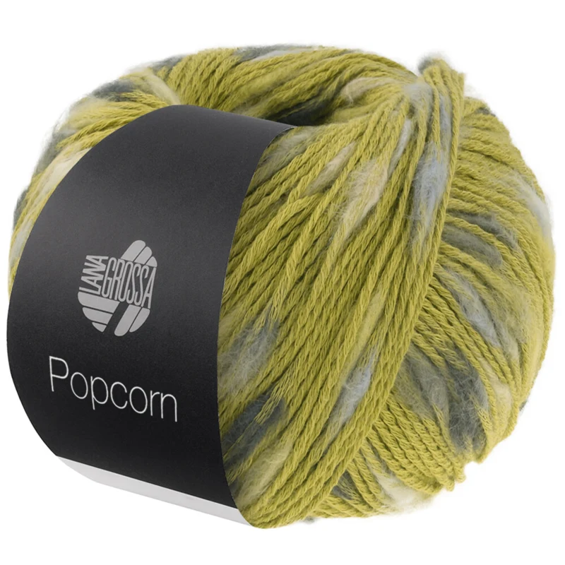 Lana Grossa Popcorn 14 Pistacchio/beige chiaro/grigio tenue/grigio scuro