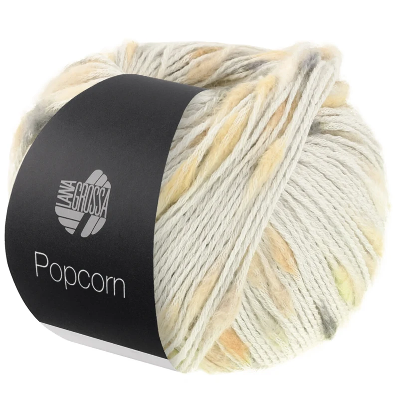 Lana Grossa Popcorn 10 Grigio argento/beige/grigio/grigio scuro