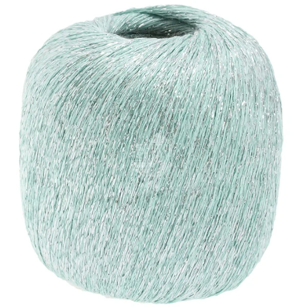 Lana Grossa Brillino 11 Verde pastello/Argento