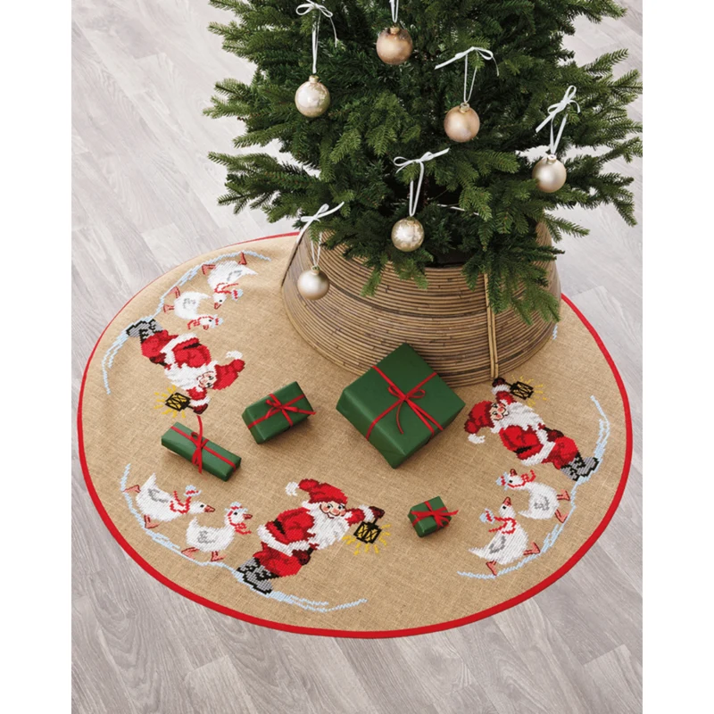 Babbo Natale e Oche Ø125 cm