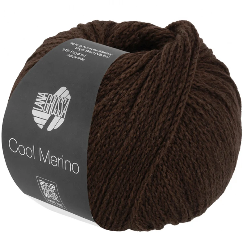 Lana Grossa Cool Merino 44 Grigio marrone scuro