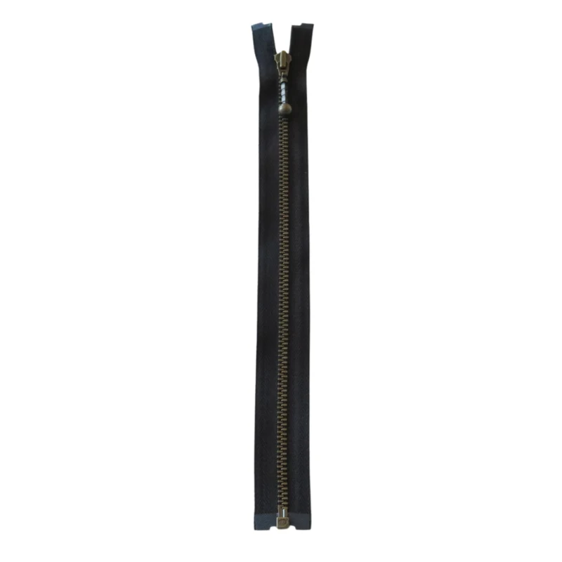 YKK Cerniera Metallica Divisibile 4 mm (25-65 cm) 580 Nero, Ottone antico