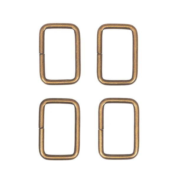 Go Handmade Anello Quadrato Bronzo