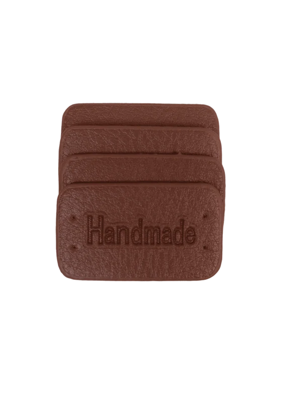 Go Handmade Handmade Label, 4 pz: Marrone
