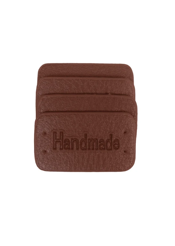 Go Handmade Handmade Label, 4 pz: Marrone