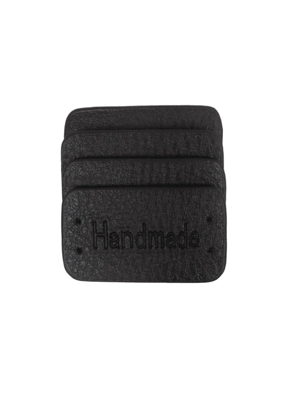 Go Handmade Handmade Label, 4 pz: Nero