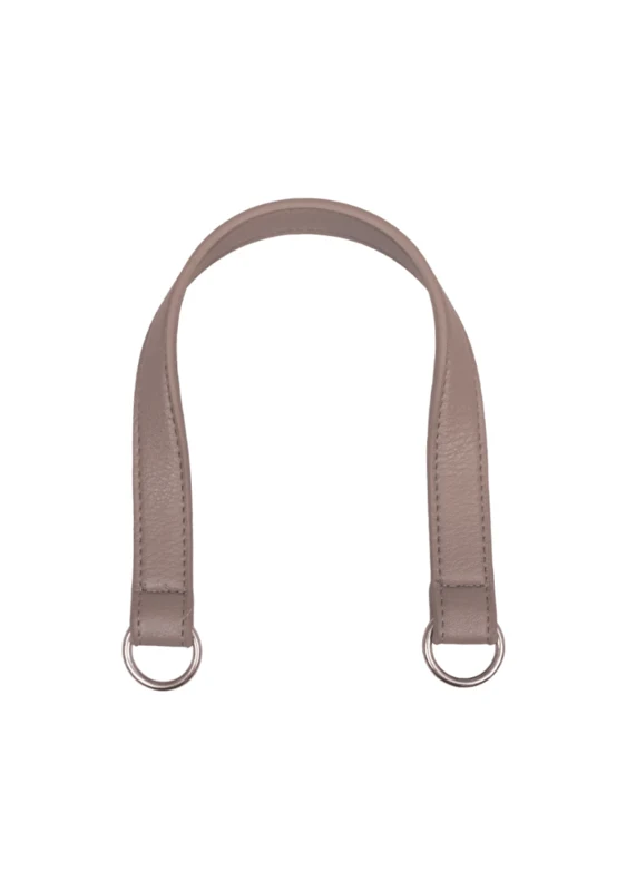 Go Handmade Manico per Borsa con Anello a O: Beige/argento