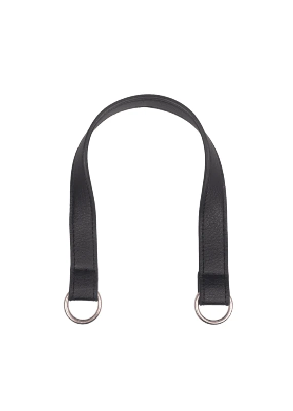 Go Handmade Manico per Borsa con Anello a O: Nero/argento