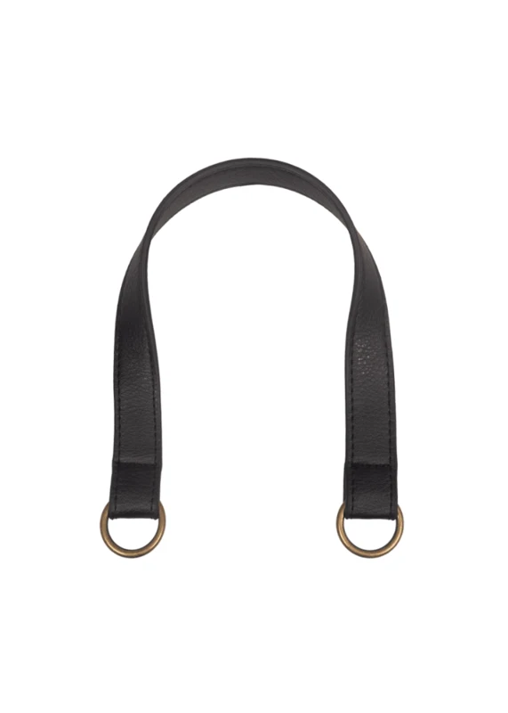 Go Handmade Manico per Borsa con Anello a O: Nero/bronzo