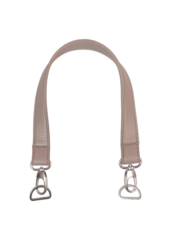 Go Handmade Manico per Borsa con Moschettone e Anello a D Beige/Argento