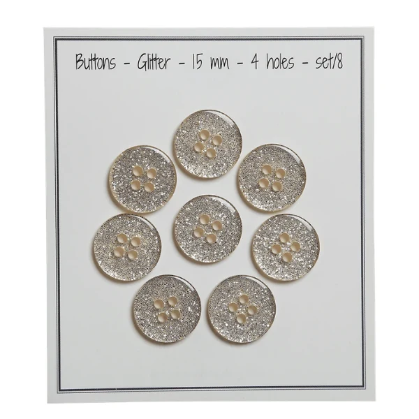 Go Handmade Bottoni Glitterati Oro