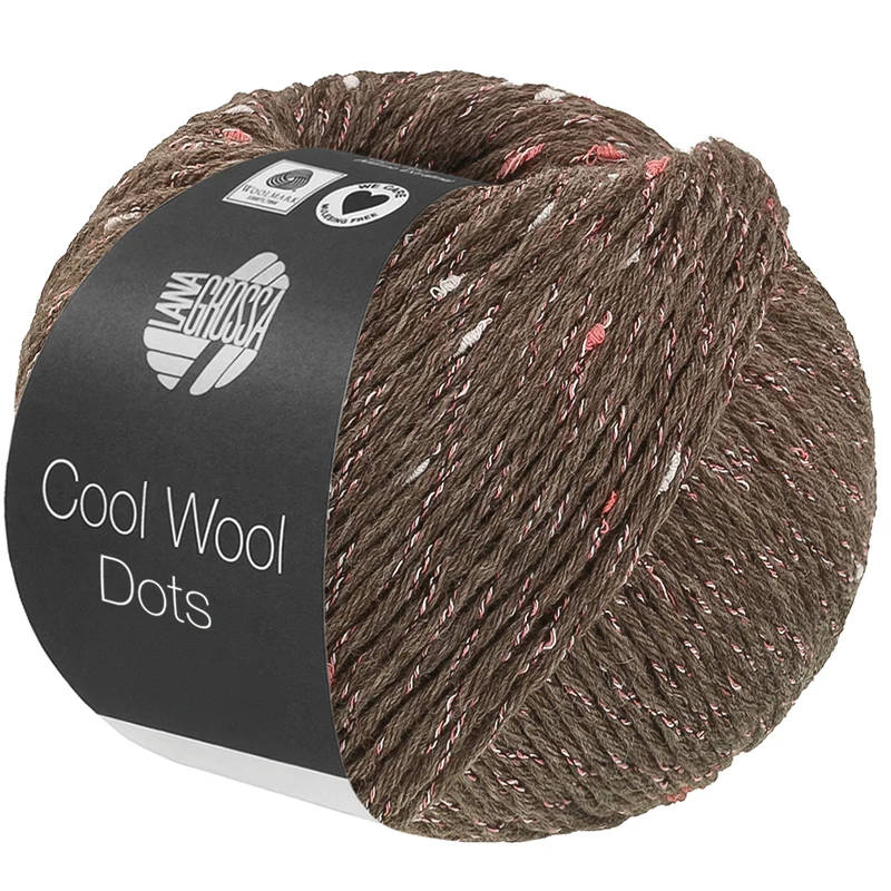 Lana Grossa Cool Wool Dots 11 Marrone grigiastro