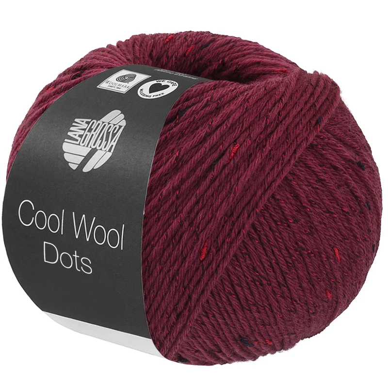 Lana Grossa Cool Wool Dots 04 Borgogna