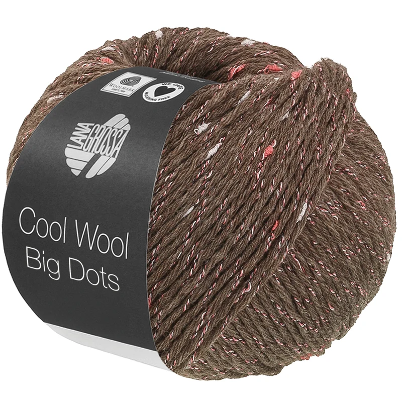 Lana Grossa Cool Wool Big Dots 111 Marrone grigiastro