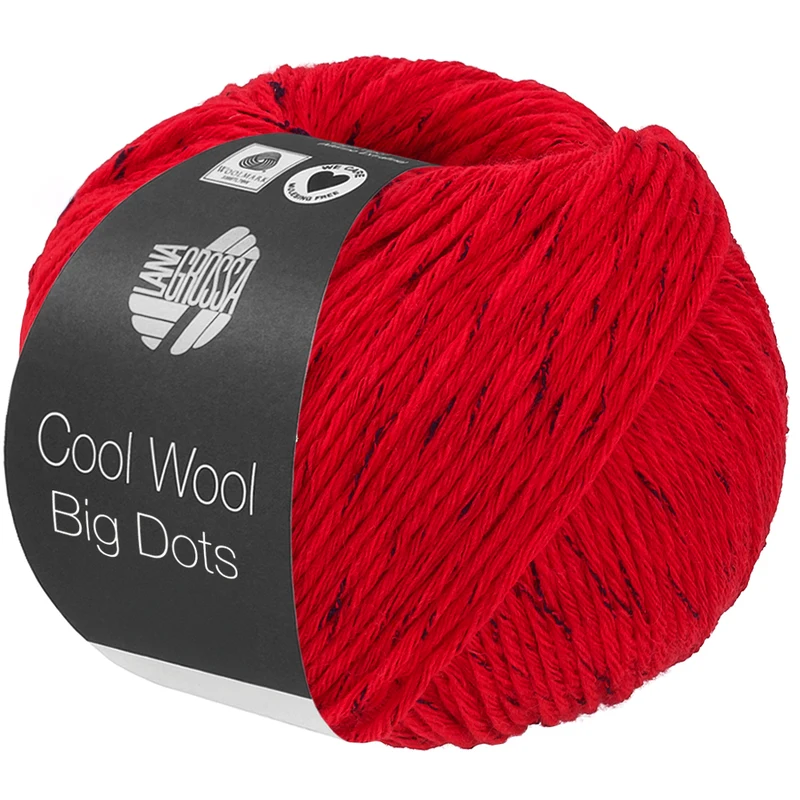 Lana Grossa Cool Wool Big Dots 105 Rosso