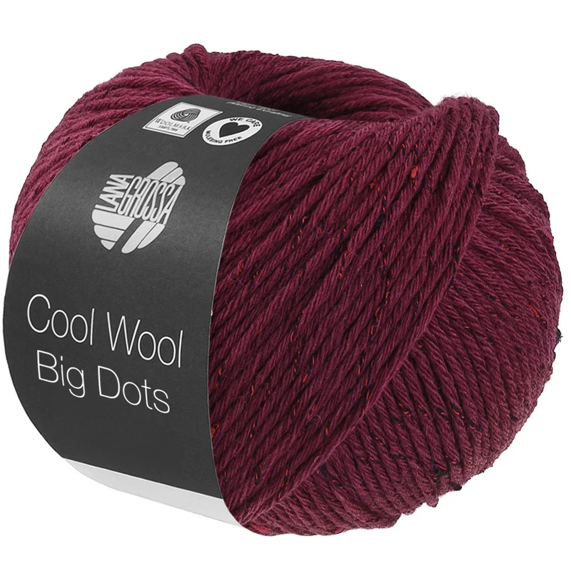 Lana Grossa Cool Wool Big Dots 104 Borgogna