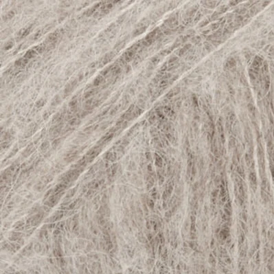 DROPS BRUSHED Alpaca Silk 02 Grigio chiaro - Tonalità brunastra (Uni colour)