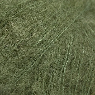 DROPS BRUSHED Alpaca Silk 32 Verde muschio (Uni colour)