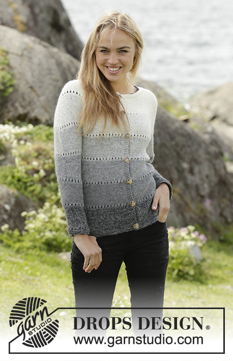 0-1325 Cardigan sfumature di grigio di DROPS Design