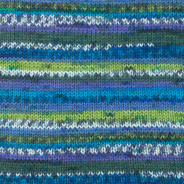 DROPS Fabel Print 677 Verde/turchese