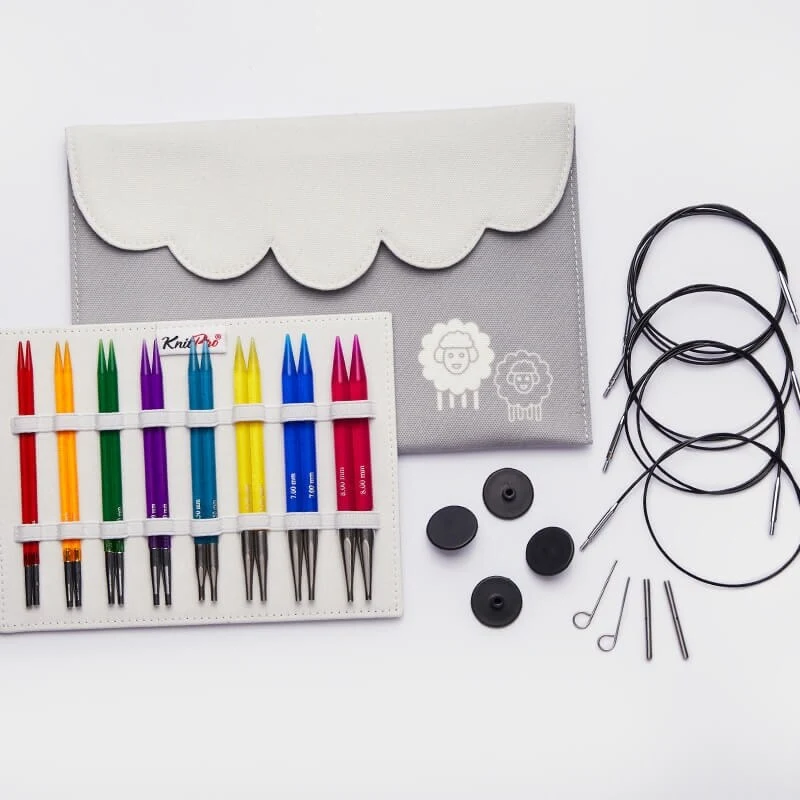 KnitPro Trendz Set di Ferri Circolari Intercambiabili Deluxe
