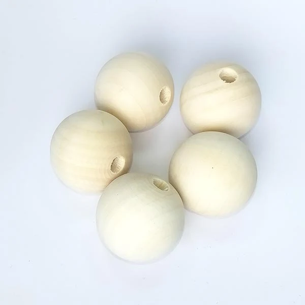 Perline in legno LindeHobby - 8, 10, 14, 18, 25 e 35 mm (10 pezzi)